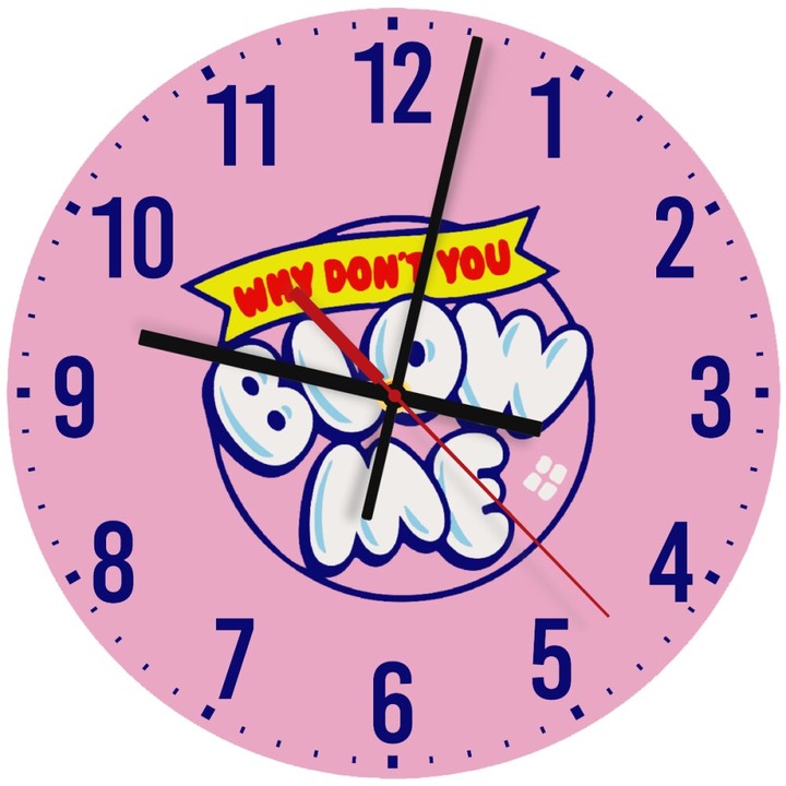 Ceas de perete din lemn 30cm, mecanism quartz, montare pe perete, culoare naturala