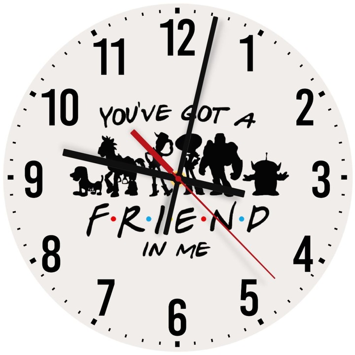 Ceas de perete din lemn 30cm, mecanism quartz, montare pe perete, culoare naturala