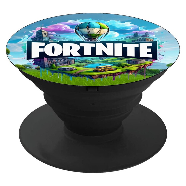 Suport telefon mobil, Fortnite, negru, 4cm