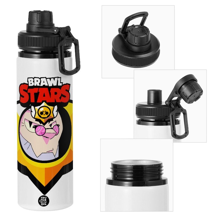 Sticla de apa, Brawl Stars, aluminiu, 850ml, capac de siguranta