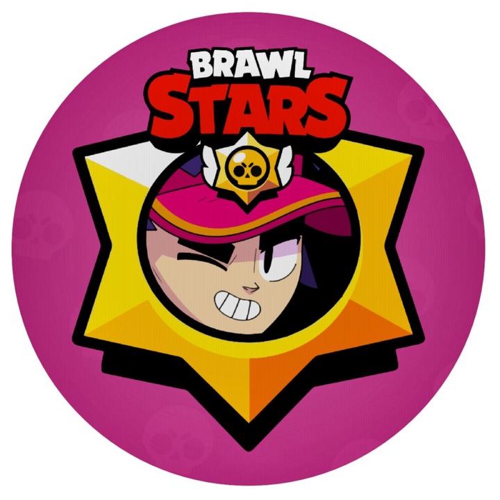 Mousepad rotund Brawl Stars Fang, Silicon, 20 cm, Multicolor
