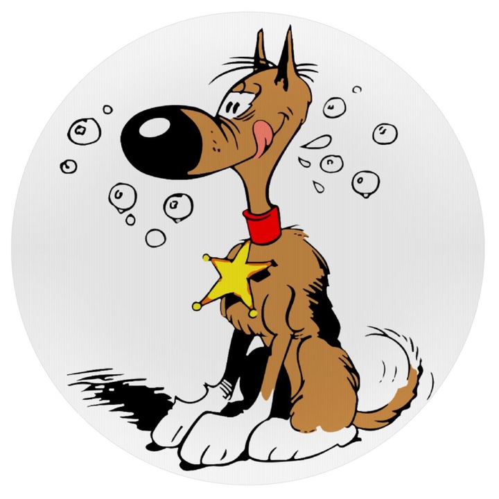 Mousepad Rantanplan, rotund 20cm, silicon, 3mm grosime