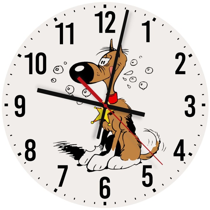 Ceas de perete din lemn 30cm, mecanism quartz, montare pe perete