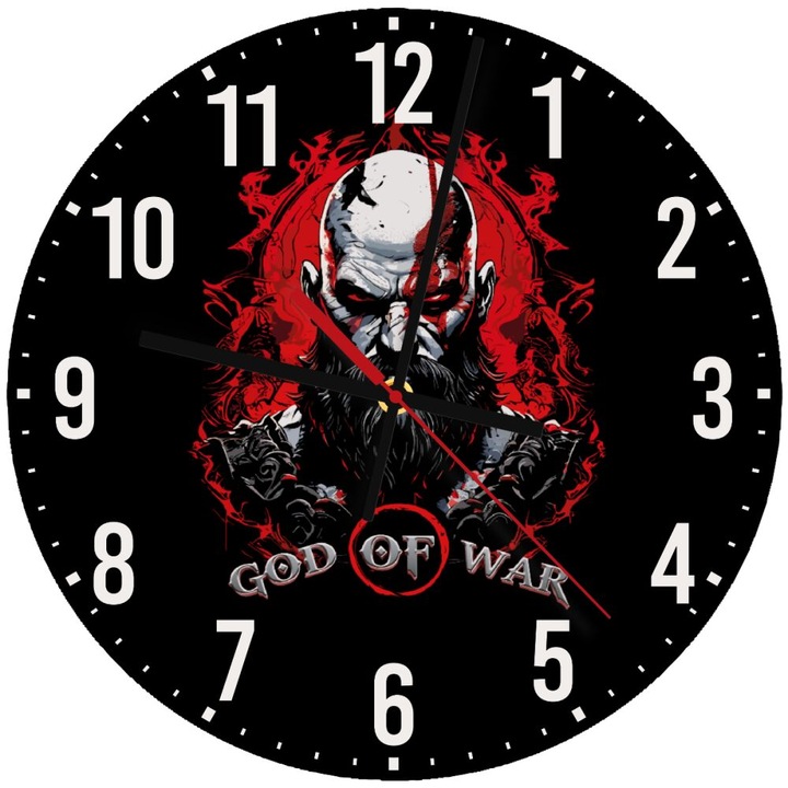 Ceas de perete din lemn 30cm, mecanism quartz, montare pe perete, culoare naturala