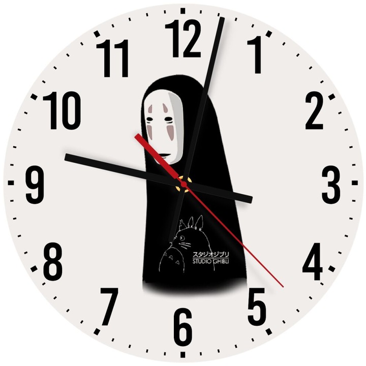 Ceas de perete din lemn 30cm, mecanism quartz, montare pe perete, culoare naturala