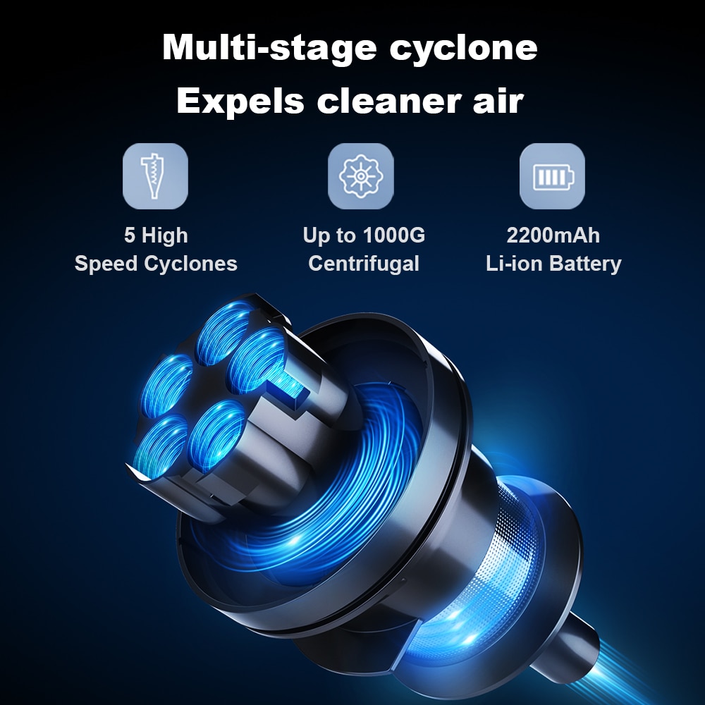 Aspirator Vertical Inteligent Liectroux i10(D6813), ecran LED, autonomie 45 de minute, capacitate 1.1L, 1130x240x220mm, Gri