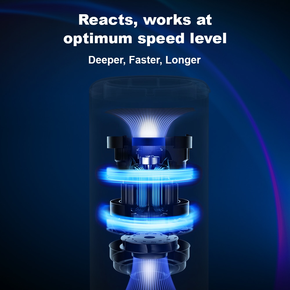 Aspirator Vertical Inteligent Liectroux i10(D6813), ecran LED, autonomie 45 de minute, capacitate 1.1L, 1130x240x220mm, Gri