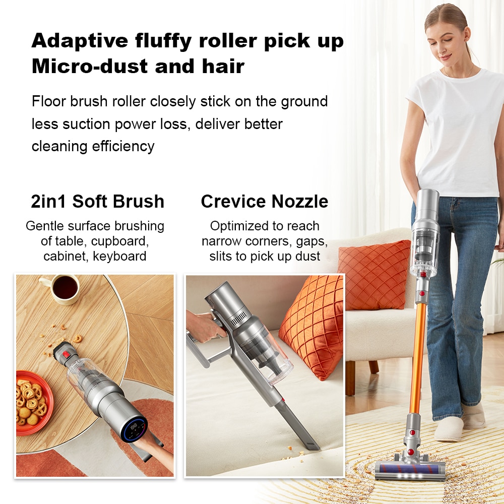 Aspirator Vertical Inteligent Liectroux i10(D6813), ecran LED, autonomie 45 de minute, capacitate 1.1L, 1130x240x220mm, Gri