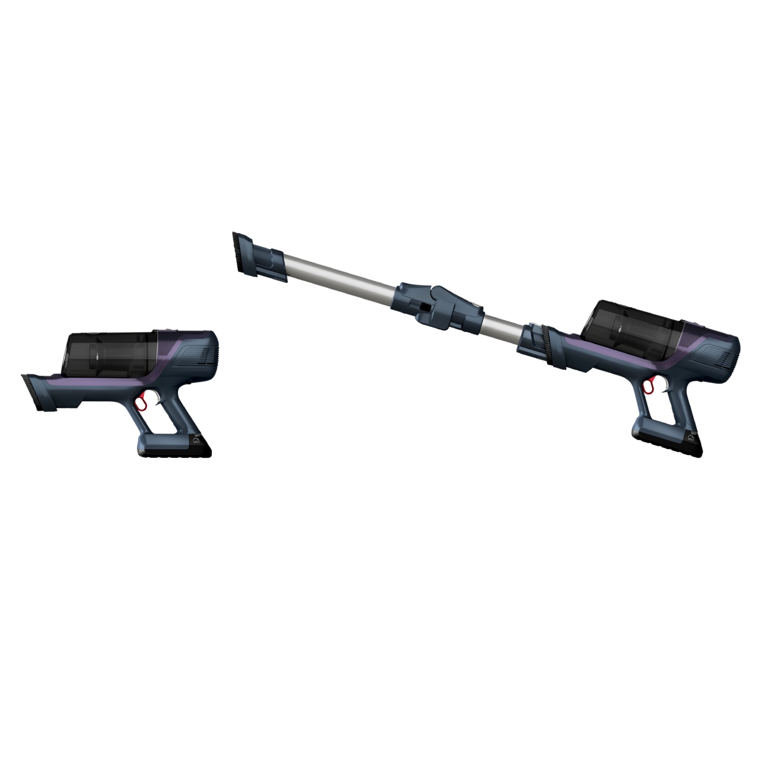 Aspirator vertical fara fir Rowenta X-Pert 6.60 Essential RH6848WO, 100W, autonomie 45 min, recipient praf 0.55L, statie de incarcare, duza spatii inguste, perie tapiterie, iluminare LED, violet, gri & argintiu