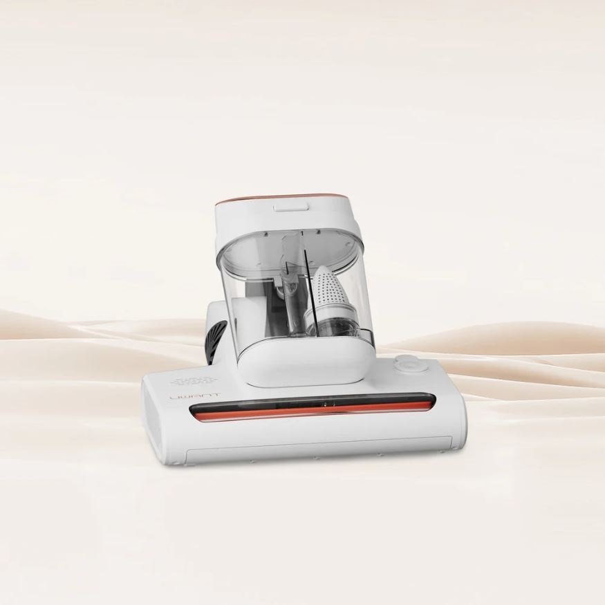 Aspirator multifunctional cu lampa UV UWANT, M300, elimina acarienii, plosnitele si parul animalelor, curata si dezinfecteaza, ideal pentru covoare, canapele, textile, rezervor 0.3 litri, functie aer cald 55°C, sistem multifiltre, putere 13Kpa, alb