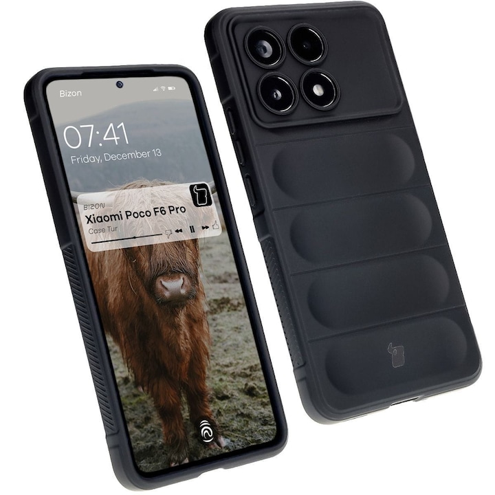 Husa Bizon Case Tur pentru Xiaomi Poco F6 Pro, Negru