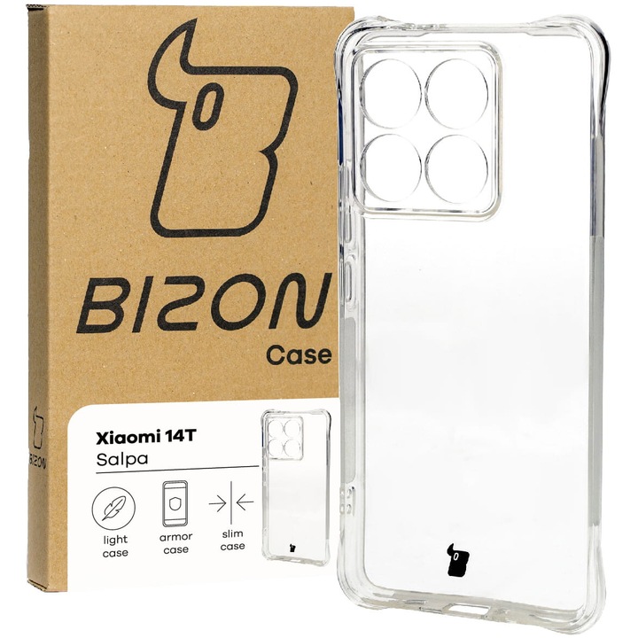 Калъф Bizon Case Salpa за Xiaomi 14T, Прозрачен