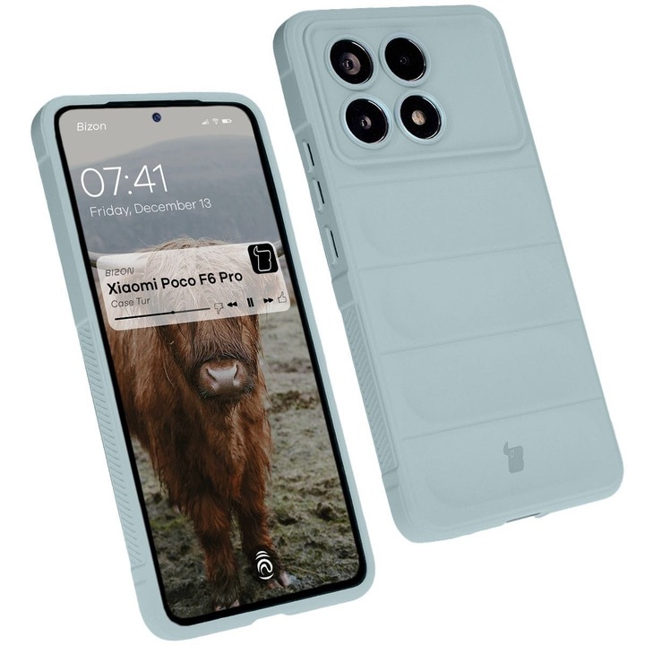 Husa Bizon Case Tur pentru Xiaomi Poco F6 Pro, Albastru deschis