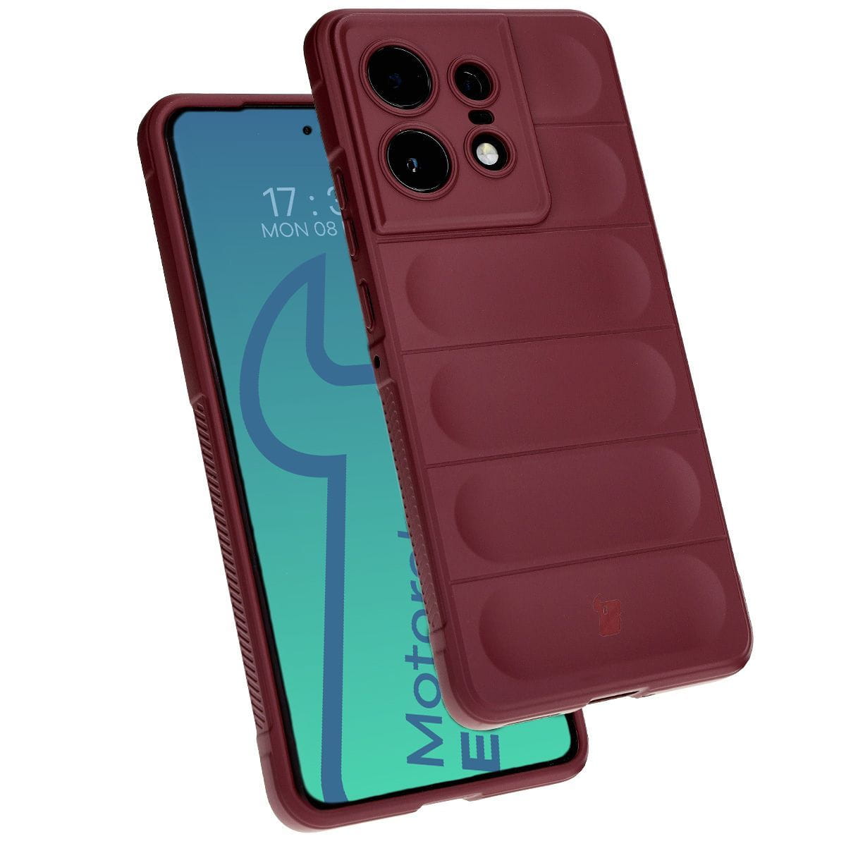 Husa Bizon Case Tur pentru Motorola Edge 50 Pro, violet inchis