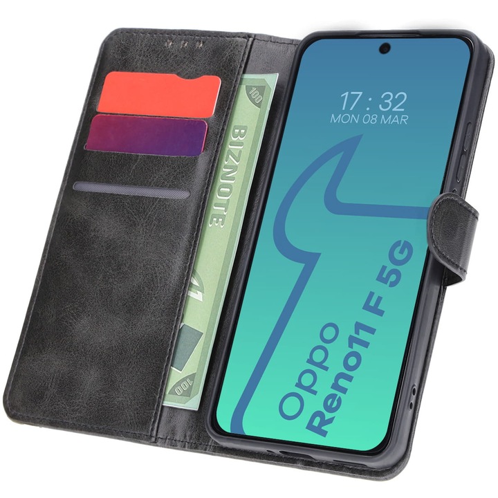 Кейс Bizon Pocket за Oppo Reno11 F 5G, черен