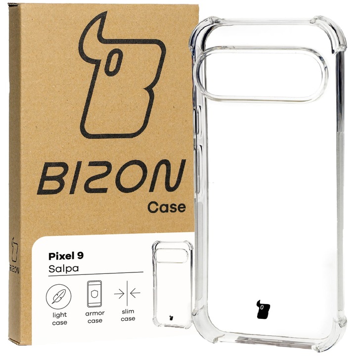 Husa Bizon Case Salpa pentru Pixel 9 / 9 Pro, Transparent