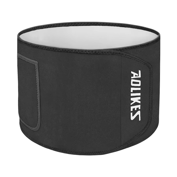Centura Fitness de Slabit din Neopren AOLIKES pentru Modelarea Taliei, Negru, marime L, 114 cm