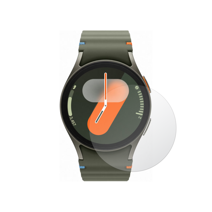 Set 2X Folie Protectie Ecran iSkinz pentru Samsung Galaxy Watch7 (44mm), Invisible Skinz HD, Siliconica Ultra-Clear cu Acoperire Totala, Adeziva si Flexibila