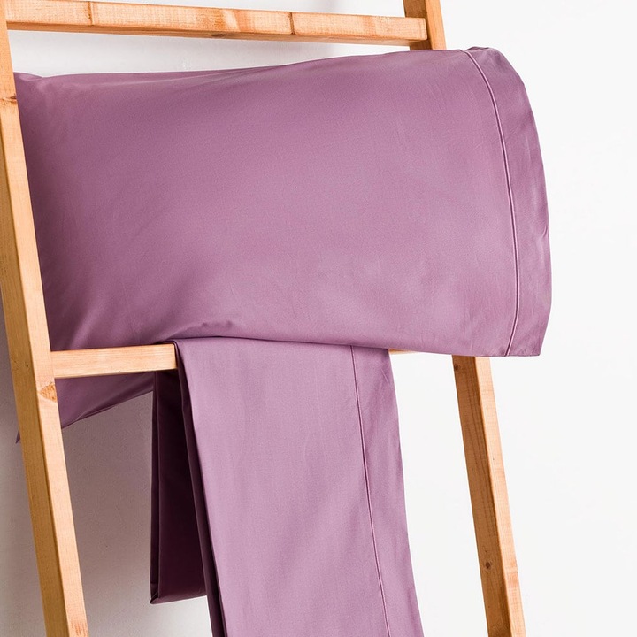 Cearceaf de pat, Vesta Home, bumbac, 100 x 200 cm, mov