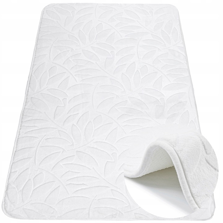 Covor, e-floor, Iepure, Covoare 3D Din Plus, Alb, 60x100 cm, Poliester, Antiderapant, Compatibil Cu Incalzirea Prin Pardoseala, Durabil, Finisaj De Calitate, Se Va Potrivi Tuturor, Design Modern