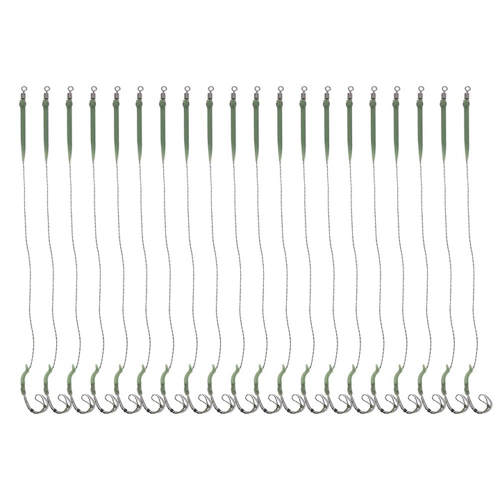 Horgászhorog készlet, longziming, 20cm, rozsdamentes acél, korrózióálló, hordozható