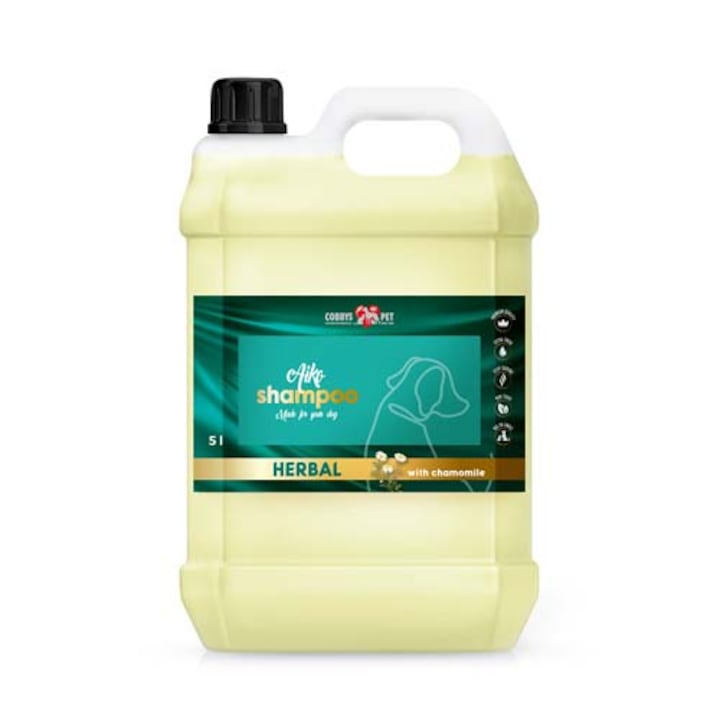 Sampon pentru caini Cobbys Pet Aiko cu extract de musetel, 5L
