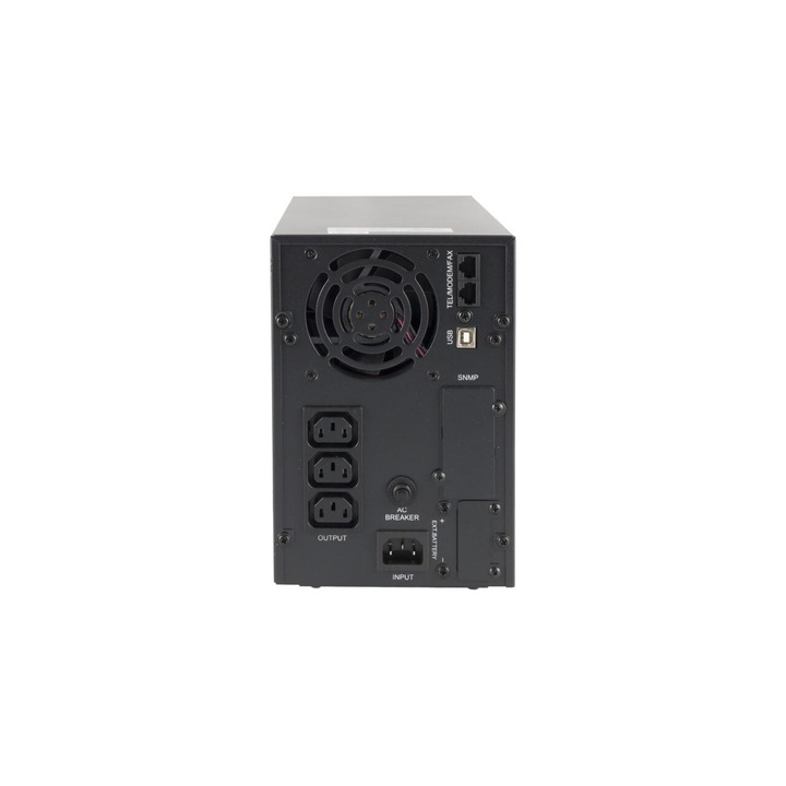 UPS IPS TS1-LI-2k0-MC-LCD, 2000VA/1600W, 230V, 3x12V/9Ah, méretei 144x410x215mm, akkumulátorok nélkül