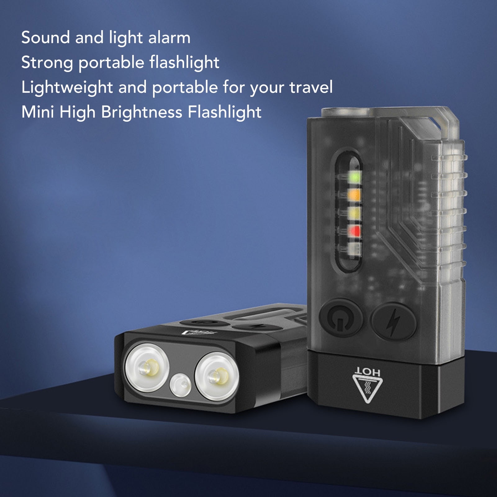 Lanterna EDC Jormftte, 1000 LM, lumina violeta, magnet, 35x15x67mm