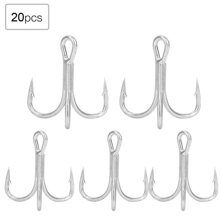 Horgászkampó Éles, erős, fém horgászkampó (20 db*6#)