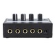Mixer audio 4 canale Longziming, compact, negru, 100-240V, set profesional