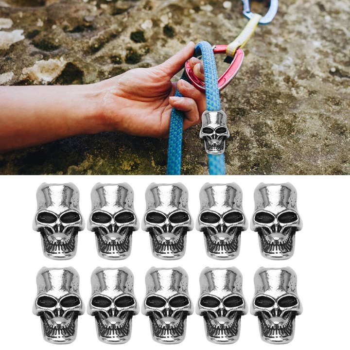 10 db-os koponya medál szett, Jormftte, ötvözet, belső átmérő 4.5mm, klasszikus design