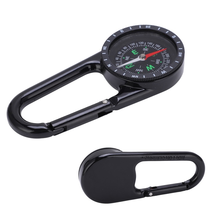 Jormftte fém iránytű, DC40T modell, 46x14x110mm, kompakt kivitel, többfunkciós