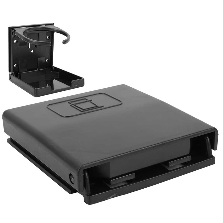 Jormftte italtartó, műanyag, fekete, mérete 9.8x9.4cm, könnyen hordozható