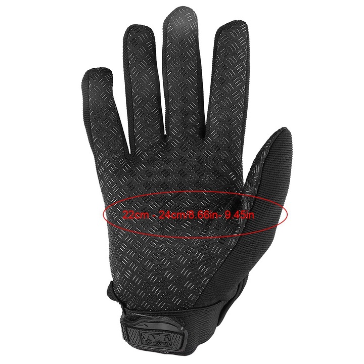 Jormftte professzionális taktikai kesztyű, fekete színű, XL méret, mikroszálas anyagból, teljes védelem