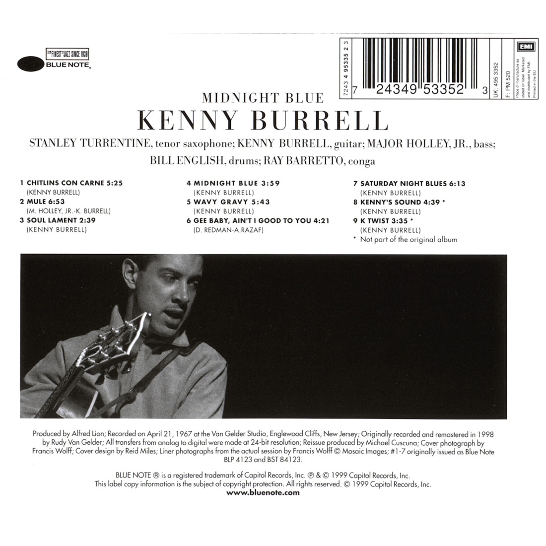 CD】KENNY BURRELL/MIDNIGHT BLUE 繁く