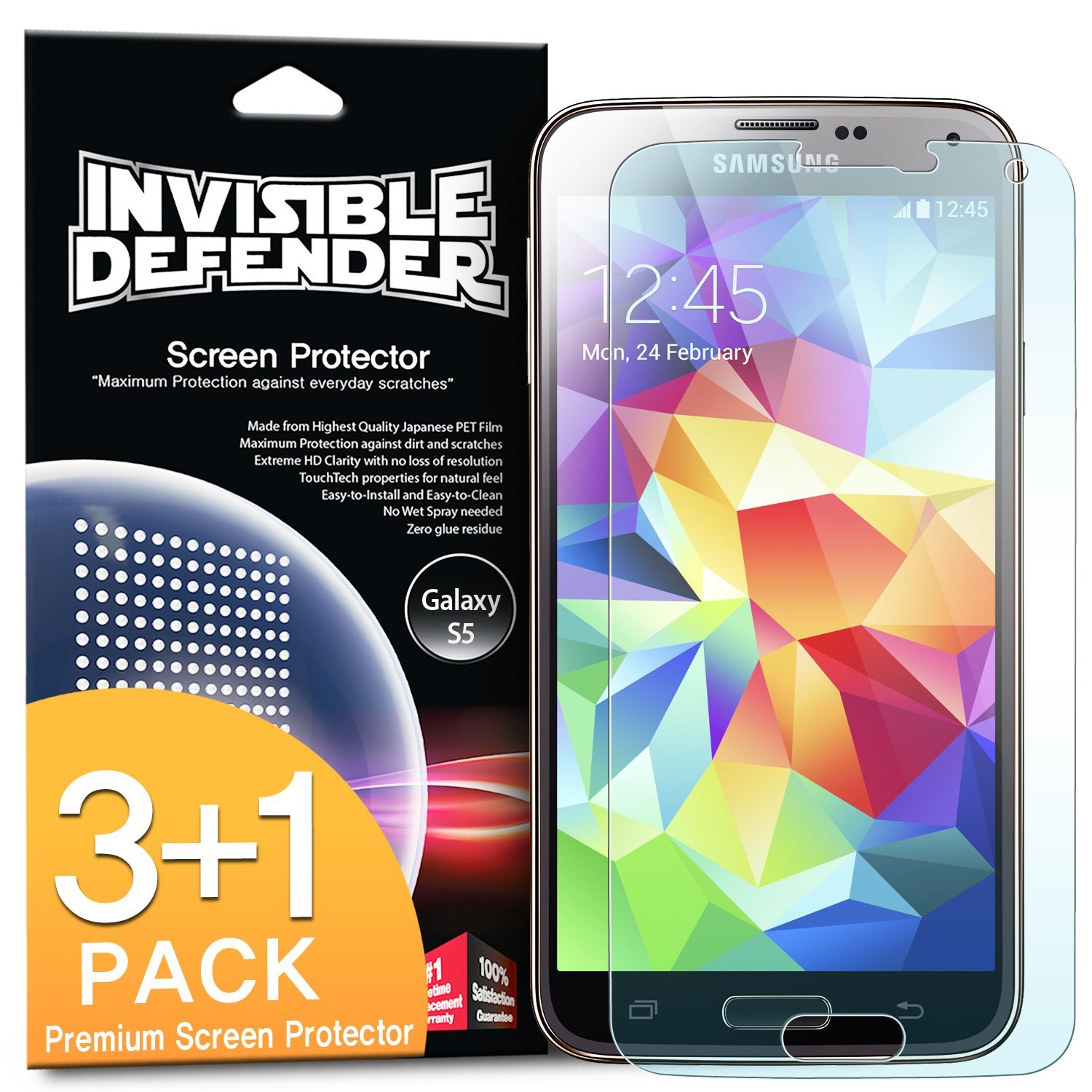 Set 3 folii protectie display Galaxy S5 Ringke Invisible Screen Defender