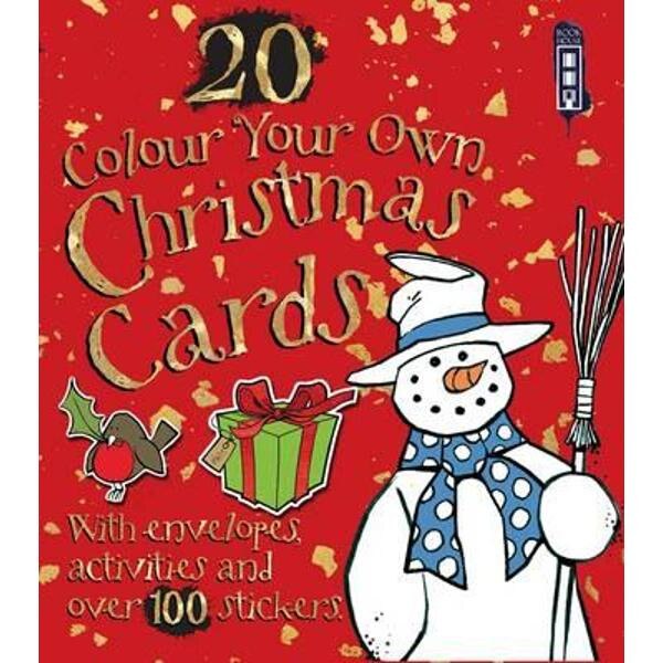 Colour Your Own Christmas Cards with Envelopes