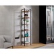 Biblioteca Raft Carti Lenmar DS-6 6 Niveluri Industrial Otel Maro-Vintage Negru 187x40x30cm Living Birou Hol
