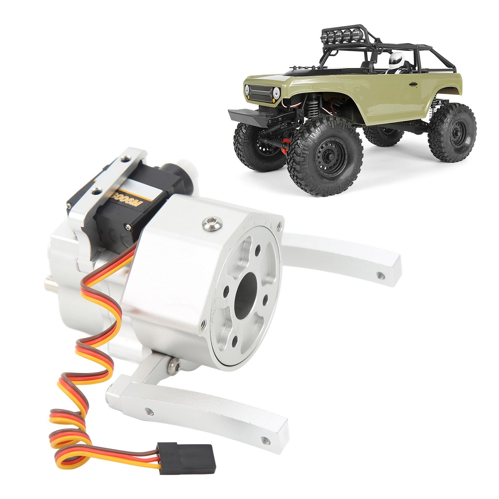 Cutie de viteze fata RC, Mmgoqqt, aluminiu, pentru cadru SCX10 1