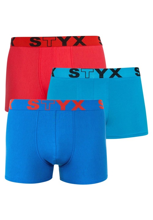 Set 3 perechi boxeri barbati G9676964, Styx, Bumbac, Multicolor