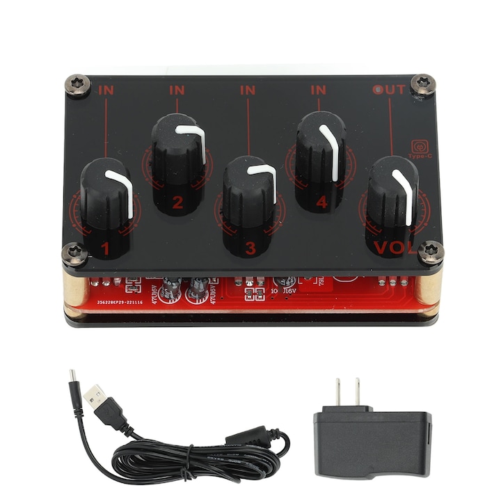 4-канален аудио миксер, Mmgoqqt, 100-240V