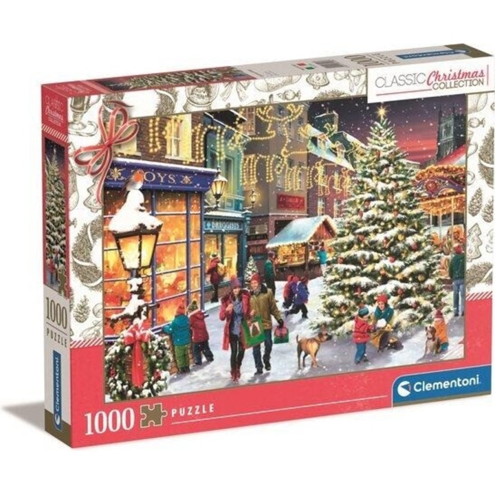 Puzzle 1000 Clementoni Classic karácsonyi kollekció, 70x50 cm, 10 év feletti gyerekeknek