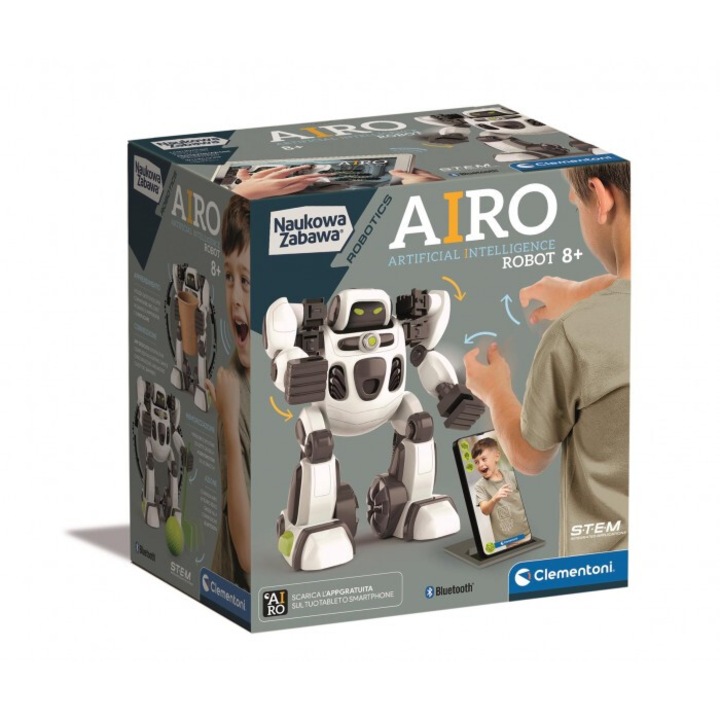 Robot Airo 50819, Clementoni, set de 3 roboti programabili, 120x360x315mm, pentru copii 8+