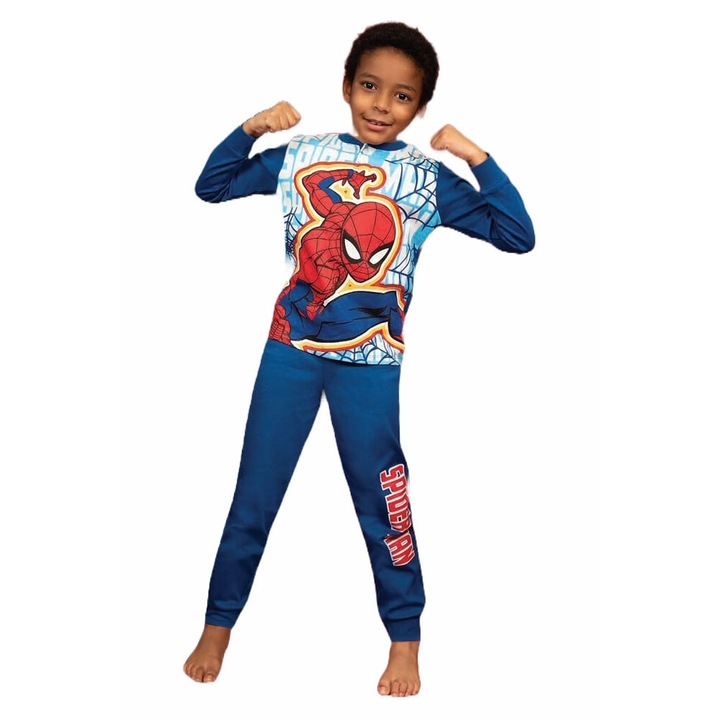 Pijamale copii Spiderman MV40M4403, Albastru