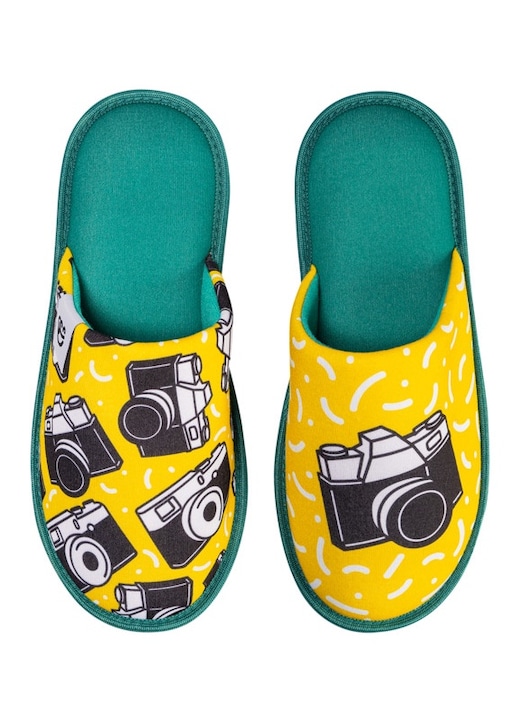 Papuci Dedoles, Happy Slippers, confortabili, multicolor, material moale