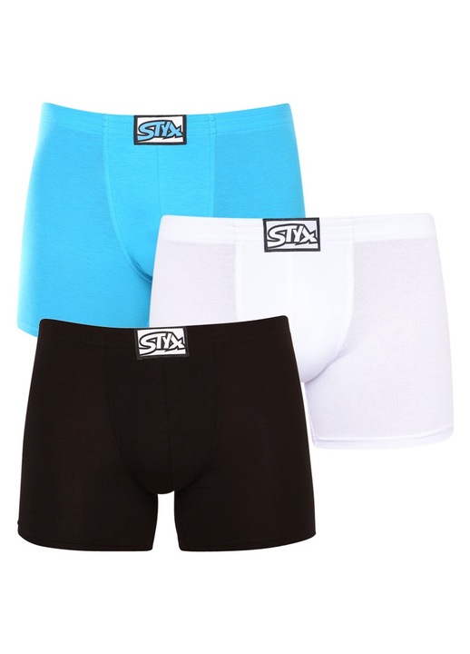 Set 3 perechi boxeri barbati 3F96019, Styx, Bumbac, Multicolor