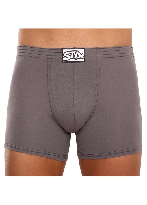 Set 3 perechi boxeri barbati 3F1063, Styx, Bumbac, Gri inchis, M INTL