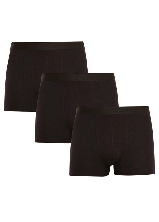 Set 3 perechi boxeri barbati 3NB001, Nedeto, Bumbac/Elastan, Negru, M INTL