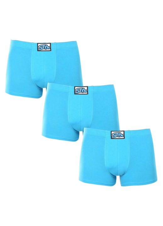 Set 3 perechi boxeri barbati 3Q1169, Styx, Bumbac, Albastru deschis