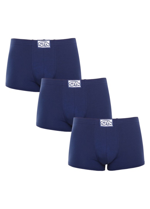 Set 3 perechi boxeri barbati 3Q0968, Styx, Bumbac, Albastru inchis